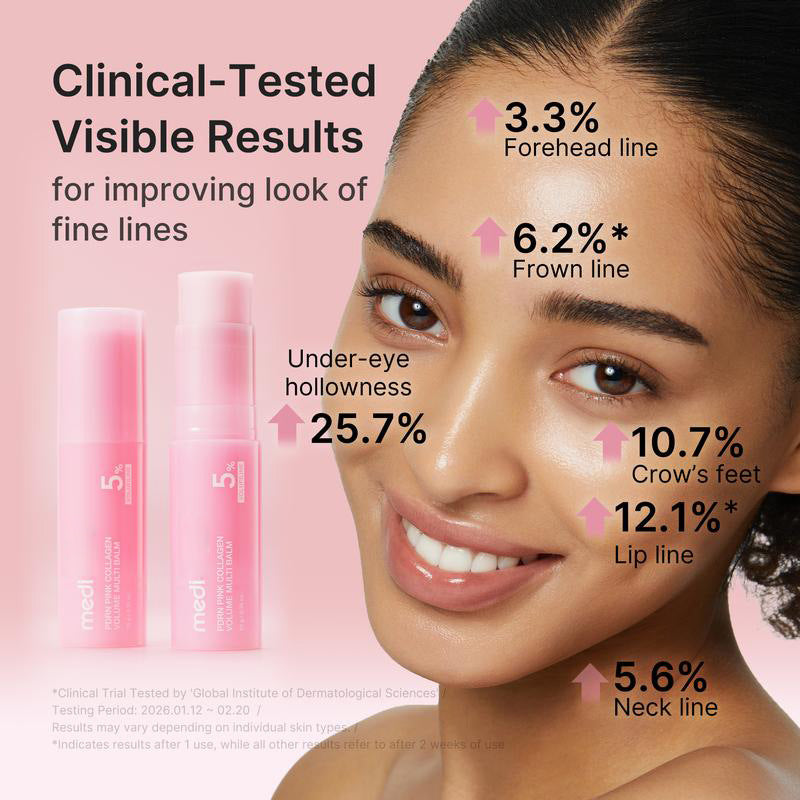 PDRN Pink Collagen Volume Multi Balm – Firming Anti-Aging Stick for Fine Lines