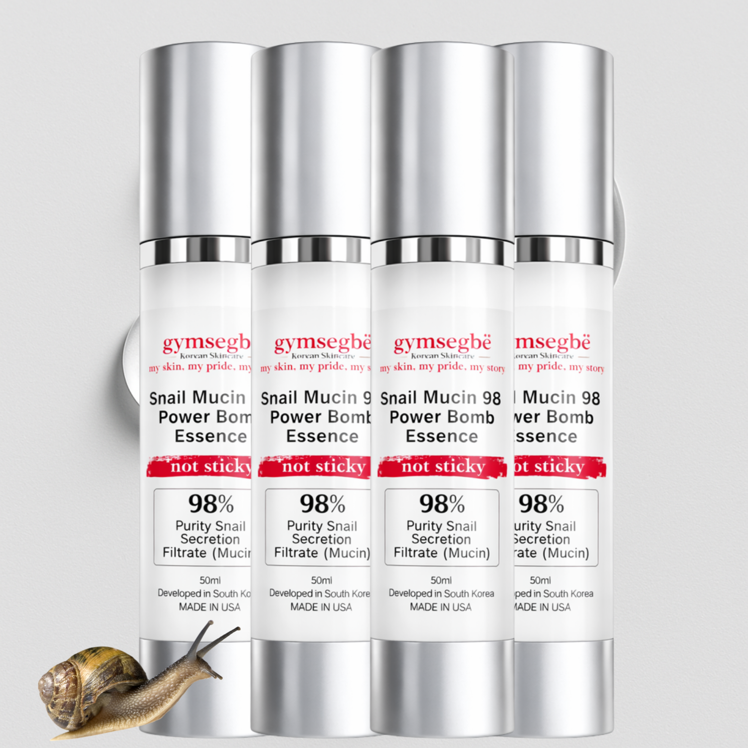 Four-bottle set of the snail mucin essence