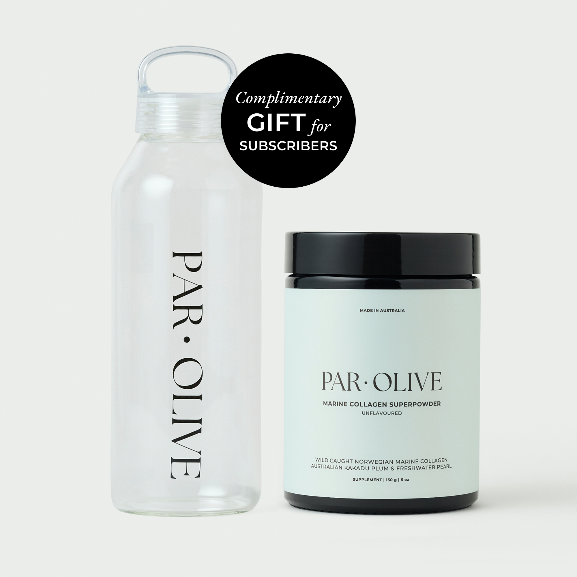 Marine collagen powder presented as a gift