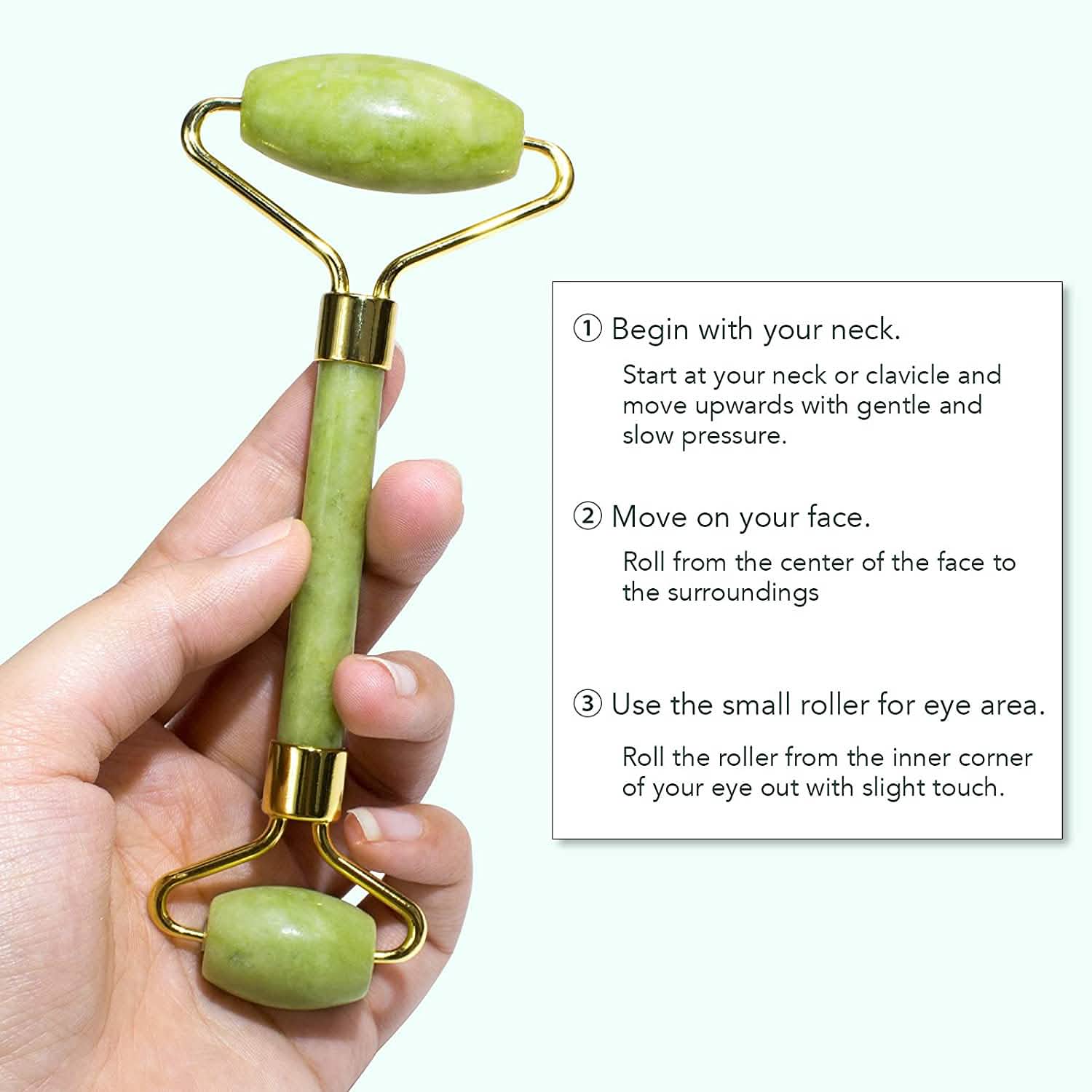 Jade gua sha stone close-up