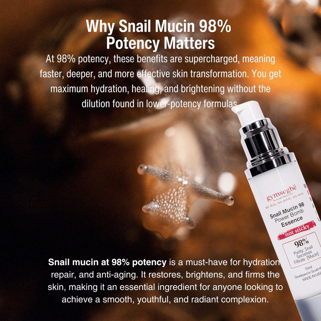Infographic on the potency of the snail mucin essence