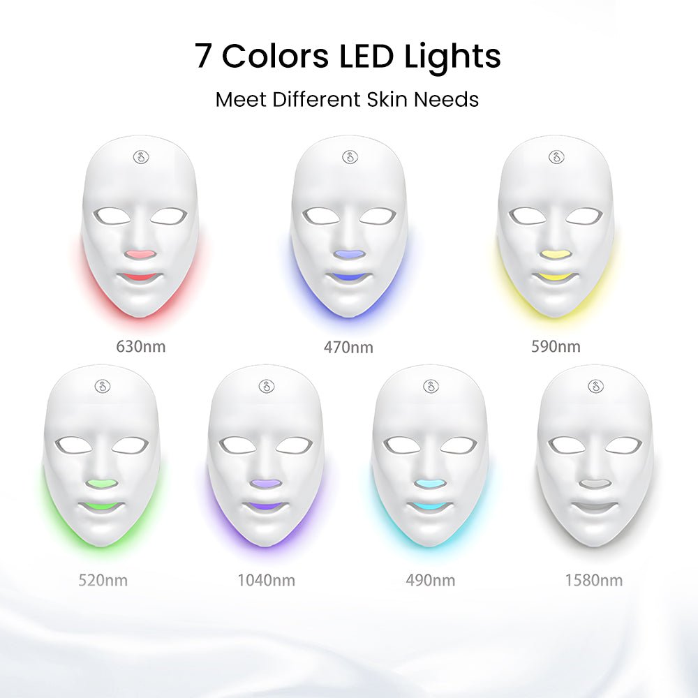 LED therapy mask with its remote control