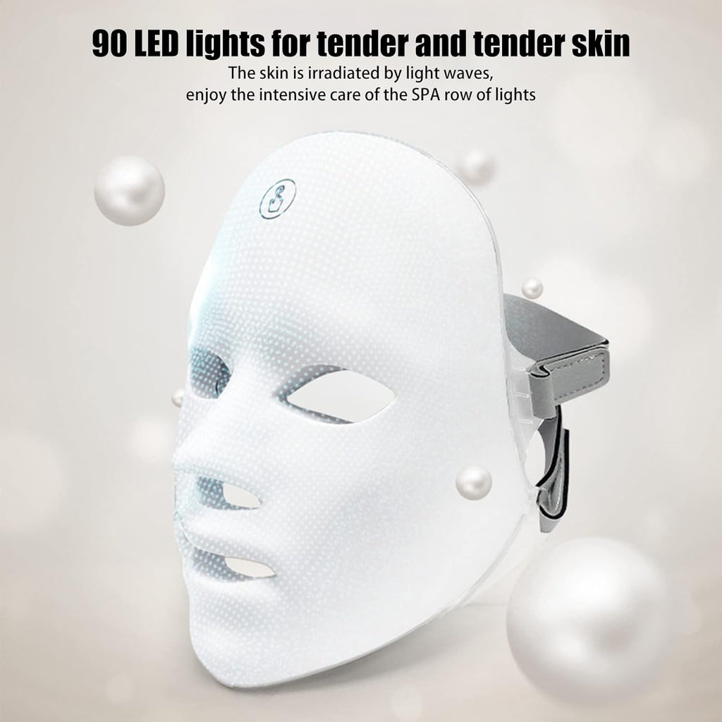 LED light therapy mask in blue light mode